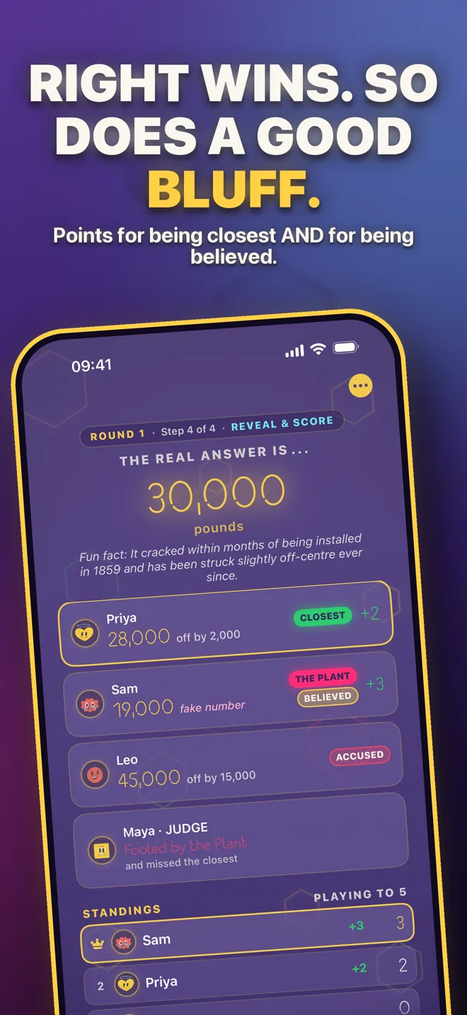 The reveal screen